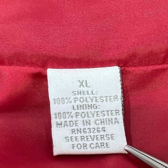 Dress Barn Women’s Red Faux Suede Blazer Jacket Size XL Zip Up Mock Neck Pockets - Picture 11 of 17